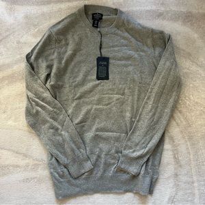NWT Daniel Hechter Gray Cotton Cashmere Sweater Sweatshirt Size Medium Mens
